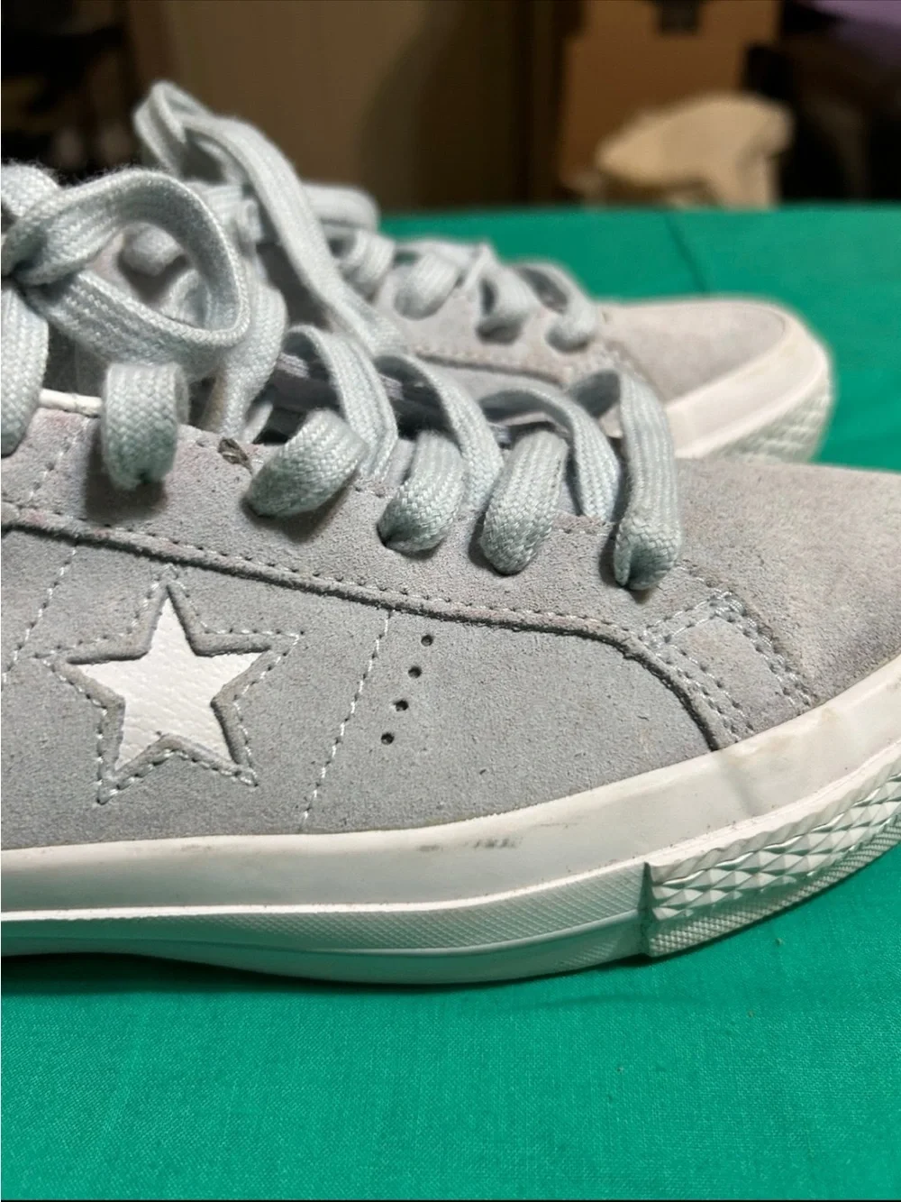 Converse Low Top Sneakers in Light Gray and White